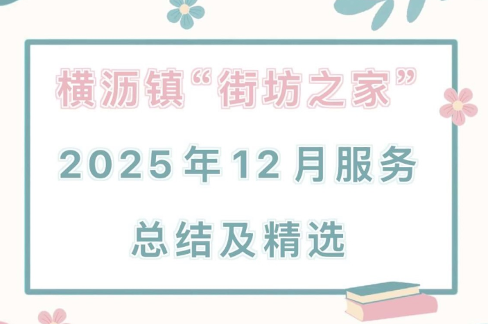 横沥镇“街坊之家”2025年12月服务总结及精选